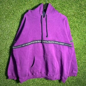 Cowgirl Hardware USA Purple Hoodie Graphic Stripe Western Sweatshirt Mens Large